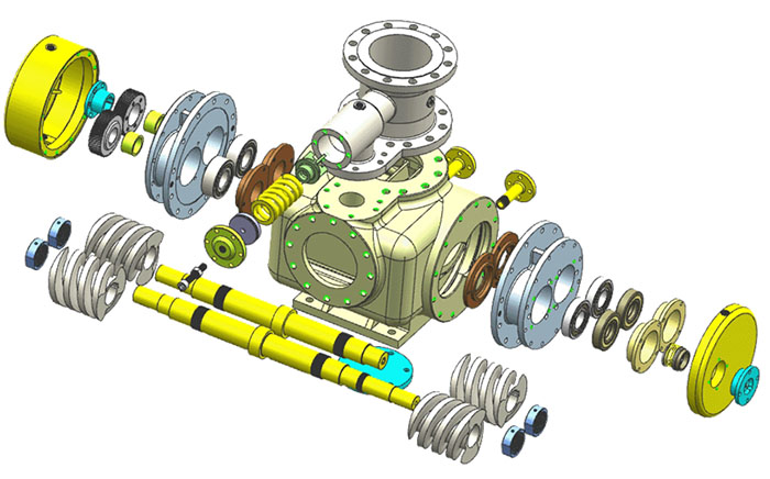 雙螺(luo)杆泵結構(gou)圖