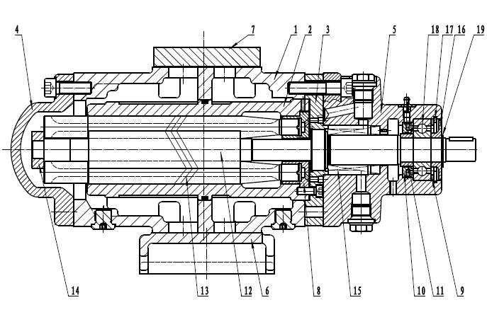 三(san)螺杆泵(bèng)結構圖(tu)
